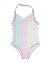 THE MARC JACOBS MARC JACOBS TODDLER GIRL ONE-PIECE SWIMSUIT WHITE SIZE 4 POLYAMIDE, ELASTANE,47283103AN 1