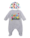 Moschino Baby Babies' One-pieces In Light Grey