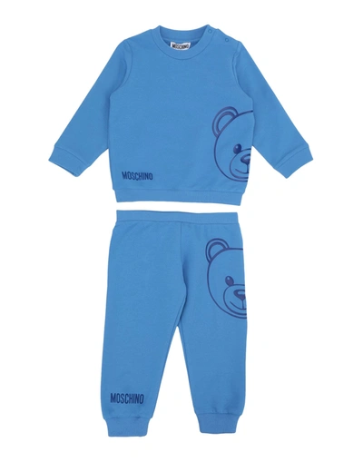 Moschino Baby Baby Sweatsuits In Blue