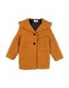 Vicolo Kids' Coats In Ocher