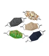 Tory Burch Printed Face Mask, Set Of 5-pack In Seasonal Print