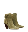 Tory Burch Lila Stiefelette Aus Knautschigem Wildleder In Olive Green