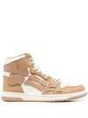 Amiri Skel-top High Leather Sneakers In Tan