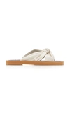 Jimmy Choo Tropica Knotted Leather Sandals In Ivory