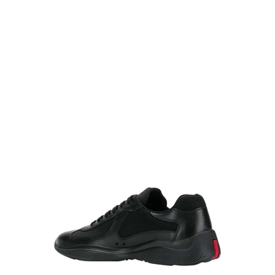 Pre-owned Prada Black Geometric Panelled Sneakers Size Eu 44 Uk 10