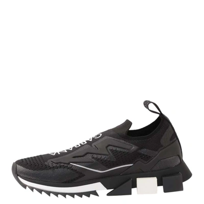 Pre-owned Dolce & Gabbana Black Sorrento Sneakers Size Eu 37.5