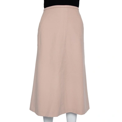 Pre-owned Max Mara Beige Wool A-line Skirt M