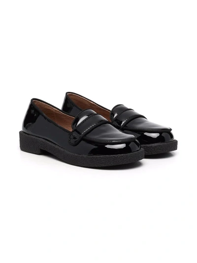 Age Of Innocence Kids' Bobby Patent Leather Loafers In 黑色