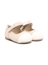 Age Of Innocence Bebe Contrasting Toe-cap Ballerina Shoes In Neutrals
