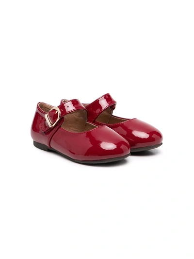 Age Of Innocence Kids' Juni Patent-leather Ballerina Shoes In Red