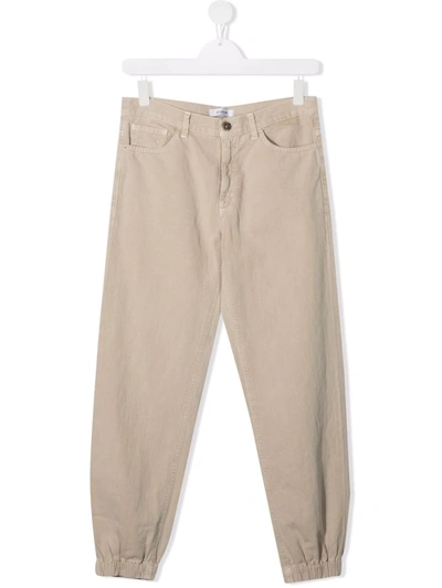 Dondup Teen High-rise Slouchy Jeans In Neutrals