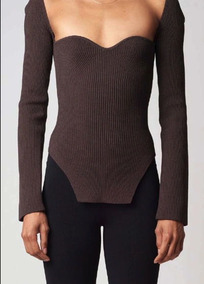 Khaite Maddy Ribbed Sweater, Chestnut Brown | ModeSens