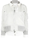 SACAI DENIM TWILL BLOUSON JACKET, OFF-WHITE