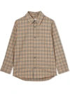 Burberry Archive Check Stretch-cotton Shirt In Brown