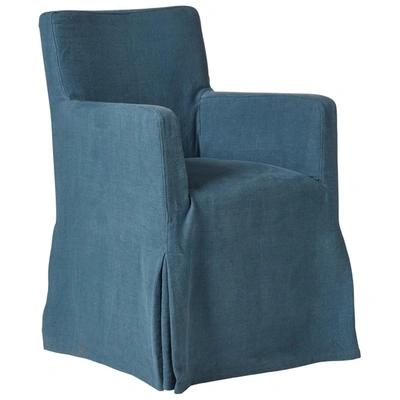 Oka Slip Cover For Atherton Dining Chair - Cerulean
