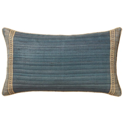 Oka Longshan Pillow Cover - Heron Blue