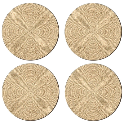 Oka Set Of Four Laucala Wooden Beaded Placemats