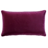 Oka Plain Velvet Cushion Cover, Rectangular - Raspberry