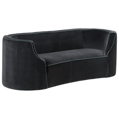 Oka Nell 2.5-seater Sofa - Charcoal/airforce Blue