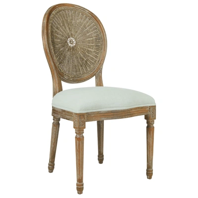 Oka Washakie Linen Chair - Stonewashed Eau De Nil