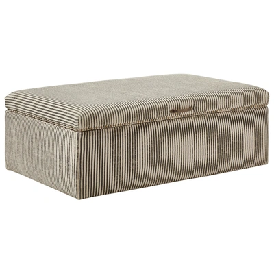 Oka Crusoe Upholstered Ottoman - Soft Charcoal