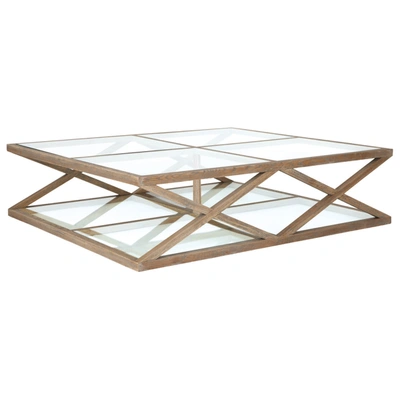 Oka Large Marylebone Solid Oak Coffee Table - Weathered Oak