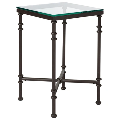 Oka Small Pompidou Metal & Glass Side Table - Metal
