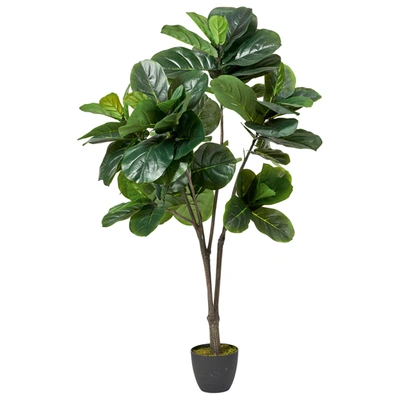 Oka Large Faux Fiddle Plant - Green