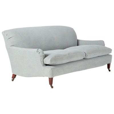 Oka Coleridge 3-seater Sofa With Linen Slip Cover - Ice Blue