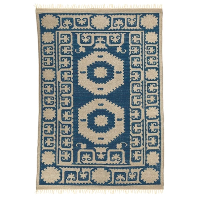 Oka Chelak Rug Small 5'x8' - Indigo/natural | ModeSens