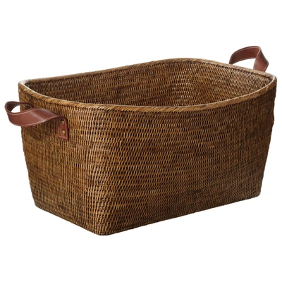 Oka Large Fairfax Rattan Basket - Brown