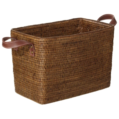 Oka Small Fairfax Rattan Basket - Brown In Natural