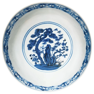 Oka Large Kraak Deep Bowl In Blue Kraak