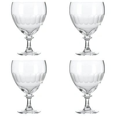 Oka Set Of Four Large Ranelagh Wine Goblets - Clear