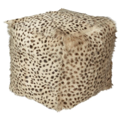 Oka Chyangra Goat Hair Floor Pillow - Cheetah