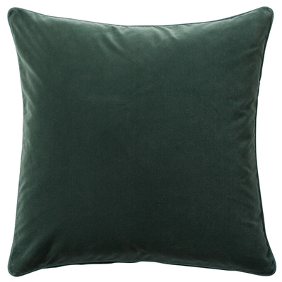Oka Large Plain Velvet Cushion Cover - Marine Blue