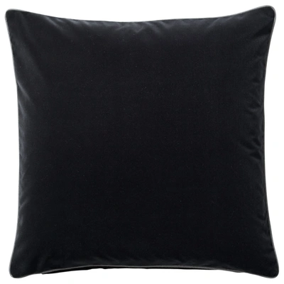 Oka Large Plain Velvet Cushion Cover - Charcoal