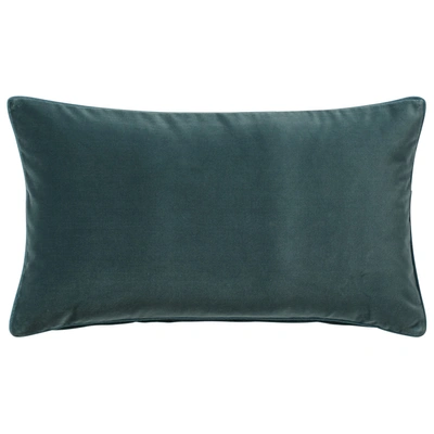 Oka Plain Velvet Pillow Cover - Air Force Blue