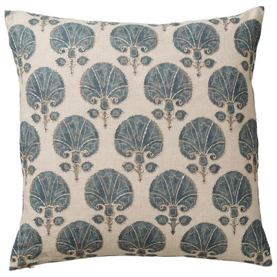Oka Kabibi Shell Pillow Cover - Gray/blue In Gray Blue