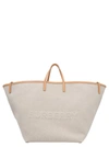 BURBERRY BURBERRY EMBOSSED LOGO EXTRA LARGE BEACH TOTE BAG