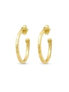 Jennifer Meyer 18k Small Hammered Bangle Hoop Earrings
