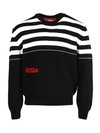 032C Black And White Striped Sweater
