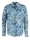 PACO RABANNE BLUE HORTENSIA ACID FLOW PRINT SHIRT