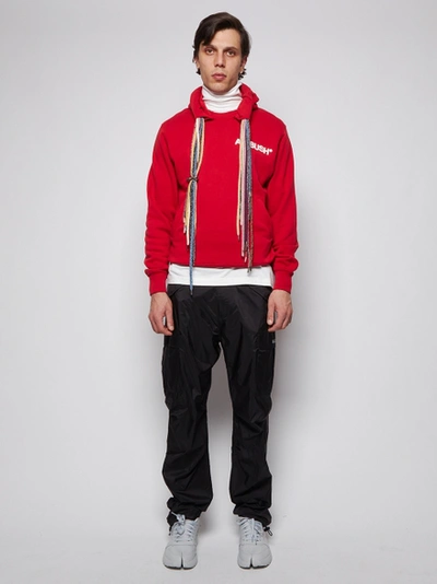 Ambush Multi-cord Hoodie Sweatshirt, Red And White