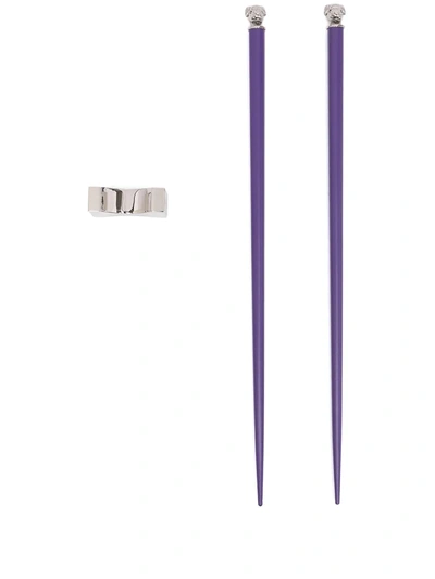 Shanghai Tang Year Of The Dog Chinese Zodiac Chopsticks In Violett