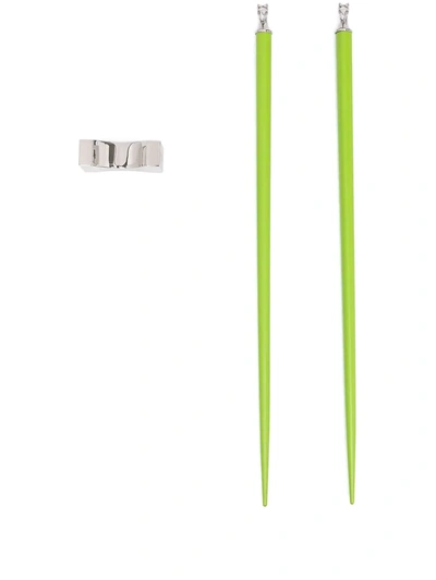 Shanghai Tang Chinese Zodiac Horse Chopsticks In Grün
