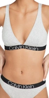 Calvin Klein Underwear Reconsidered Comfort Unlined Triangle Bra In Grey Heather 060