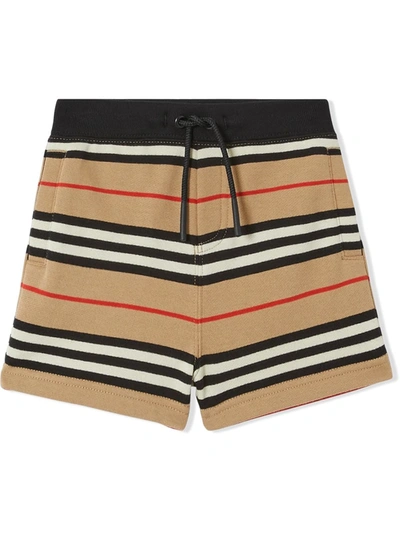 Burberry Babies' Icon Stripe Shorts In Brown