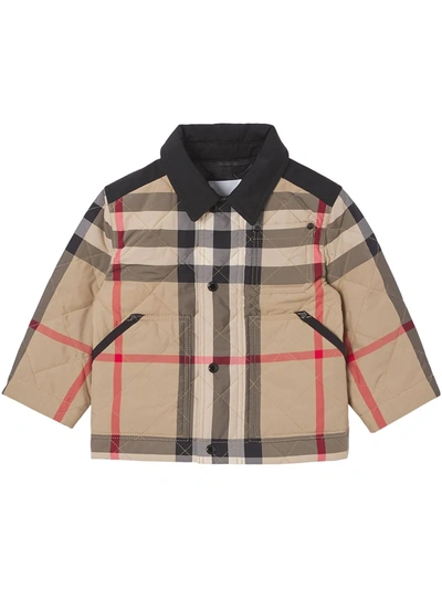 BURBERRY VINTAGE CHECK-PATTERN QUILTED JACKET