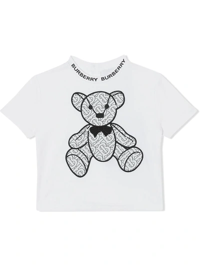 Burberry Babies' Thomas Bear T-shirt In White